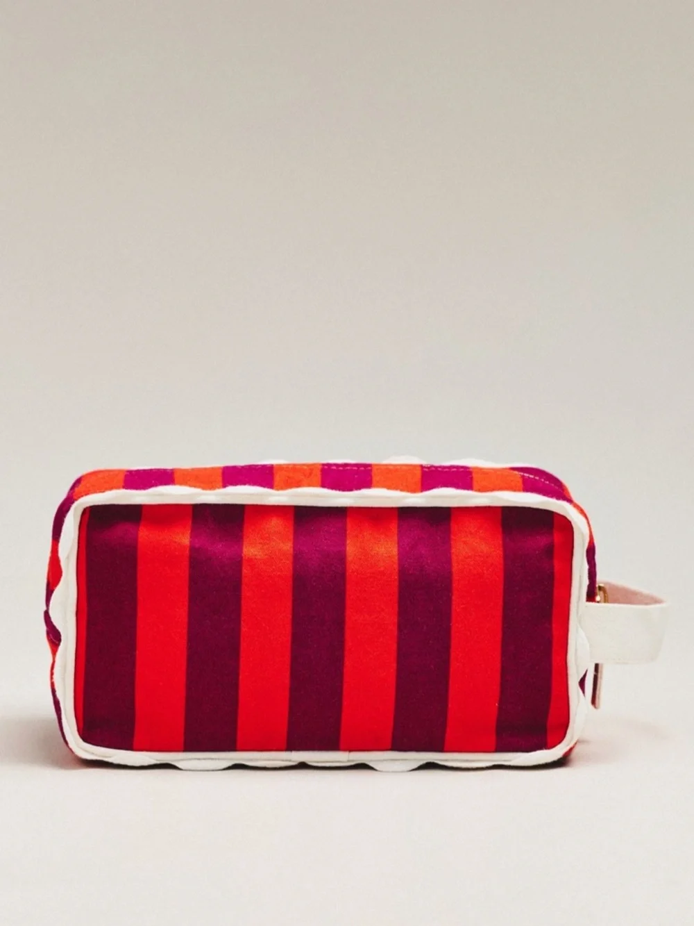 NWT Maeve Canvas Ruffle Cosmetic Bag